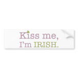 Kiss Me I'm Irish St. Patrick's Day bumper stickers
