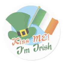 Kiss Me I'm Irish Stickers