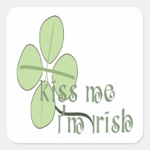 Kiss Me Im Irish Stickers