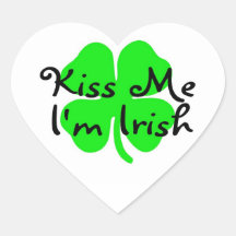 Kiss Me Im Irish Stickers