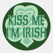 Kiss Me I'm Irish Stickers