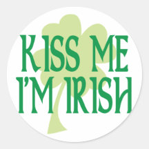 Kiss Me I'm Irish Stickers