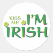 Kiss Me Im Irish Stickers