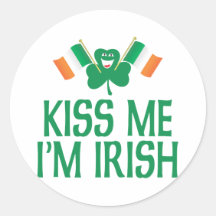 Kiss Me I'm Irish Stickers