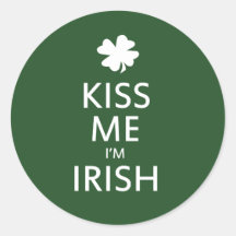 Kiss me Im Irish Stickers