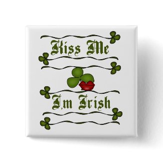 Kiss Me I'm Irish Tshirts and Gifts button