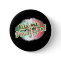 kiss me im italian glitter lips buttons