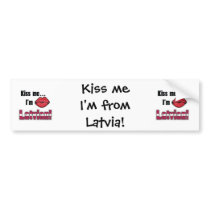 Kiss me I'm Latvian bumper stickers