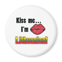 Kiss me I'm Lithuanian magnets by Joee3030 Kiss me I'm Lithuanian magnets