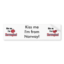 Kiss me I'm Norwegian bumper stickers by Joee3030 Kiss me I'm Norwegian bumper stickers