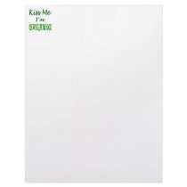 Kiss Me I'm Organic Green Saying Personalized Letterhead