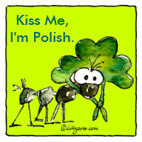 Kiss Me I'm Polish Shamrock Magnet 
magnet