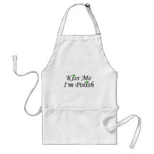 Kiss Me Im Polish St Patricks Day Clovers Aprons