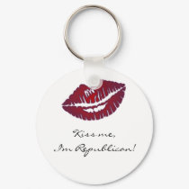 Kiss Me I'm Republican keychains