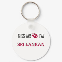 Kiss Me I'm SRI LANKAN keychains by flagshirt Kiss Me I'm SRI LANKAN keychains