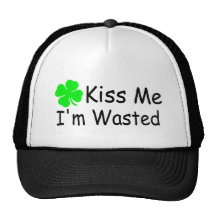 Kiss Me Im Wasted St Patricks Day Mesh Hat