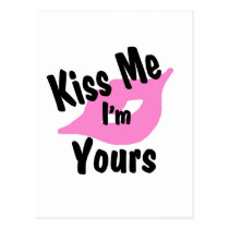 Kiss me I'm yours postcards