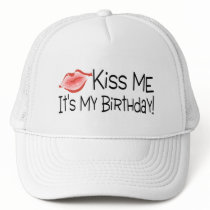 Kiss Me Its My Birthday Kiss Mesh Hats