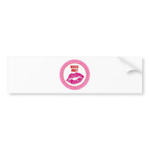 kiss me lips bumper sticker