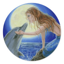 Kiss Me Mermaid & Dolphin Fantasy stickers