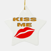 Kiss me Romantic Day Christmas Ornament