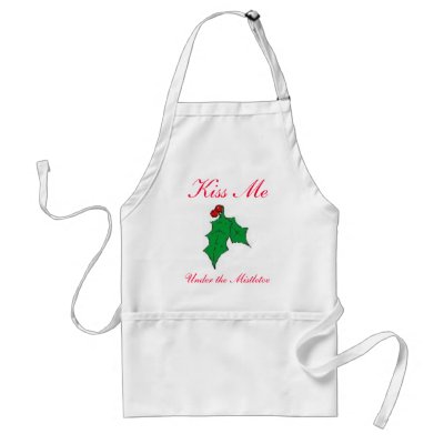 Kiss Me Under the Mistletoe Aprons by vasnik