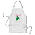 Kiss Me Under the Mistletoe aprons by vasnik Kiss Me Under the Mistletoe aprons