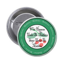 KIss Me Under The Mistletoe Button