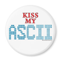 Kiss My ASCII magnets by thefrozenduck Kiss My ASCII magnets