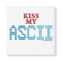 Kiss My ASCII magnets by thefrozenduck Kiss My ASCII magnets