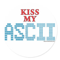 Kiss My ASCII stickers by thefrozenduck Kiss My ASCII stickers