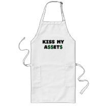 Kiss My Assets Funny Investor Apron by GeekTeesGifts Kiss My Assets Funny Investor Apron