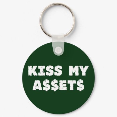 Kiss My Assets Funny Investor Key Chain by GeekTeesGifts
