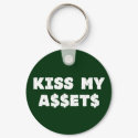 Kiss My Assets Funny Investor Key Chain keychains