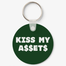 Kiss My Assets Funny Investor Key Chain keychains