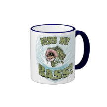 Kiss My Bass Big Mouth Fish Gear Coffee Mugs