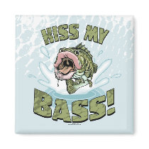 Kiss My Bass Big Mouth Fish Gear magnets