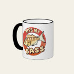 Kiss My Bass Fishing T-shirts Gifts Coffee Mug