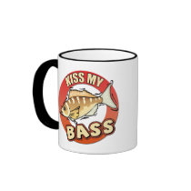 Kiss My Bass Fishing T-shirts Gifts Coffee Mug