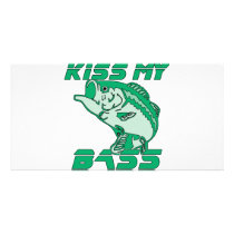 Kiss My Bass photo cards by boltzdesignz Kiss My Bass photo cards