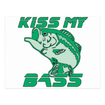 Kiss My Bass Postcard
