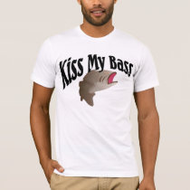 Kiss my bass t-shirts by burntright Kiss my bass t-shirts