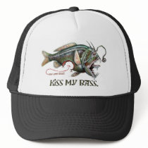 Kiss My Delicious Bass by Mudge Studios hats by mudgestudios Kiss My Delicious Bass by Mudge Studios hats