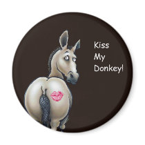kiss my donkey magnet by quacked kiss my donkey magnet