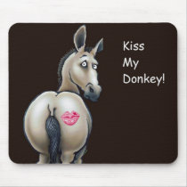 kiss my donkey mouse pad mousepads by quacked kiss my donkey mouse pad mousepads