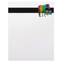 kiss my gay ass rainbow zebra letterhead