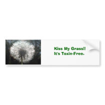Kiss My Grass!!It's Toxin-Free. bumper stickers by Karen_Beth Kiss My Grass!!It's Toxin-Free. bumper stickers