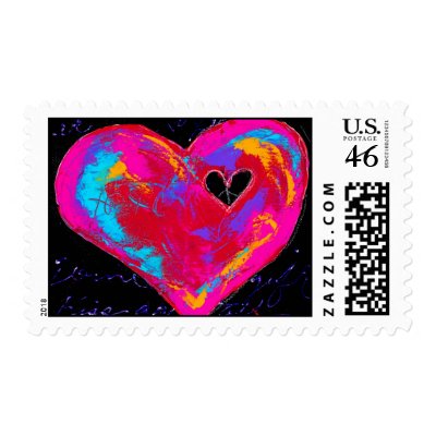 Kiss my heart postage stamp
