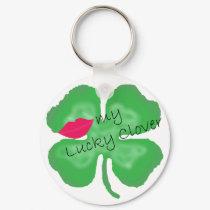 Kiss my Lucky Clover key chain keychains by marcya7 Kiss my Lucky Clover key chain keychains