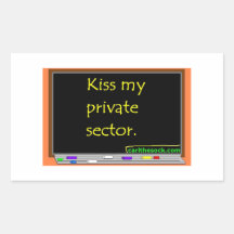 Kiss My Private Sector Rectangle Sticker